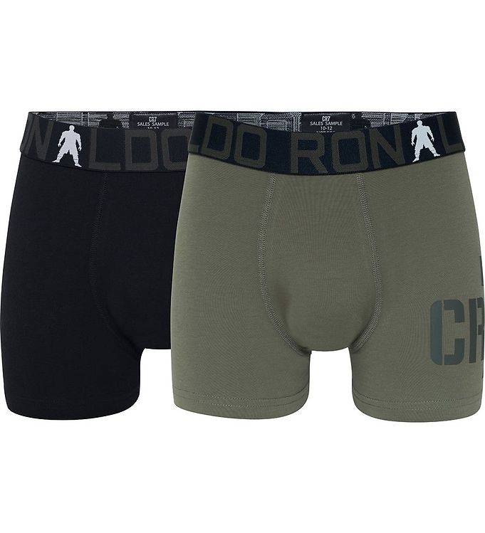 JBS - CR7 Boxershorts - 2-pack - Bambu - Svart/Army - JBS - 7-9 år (122-134) - Boxershorts