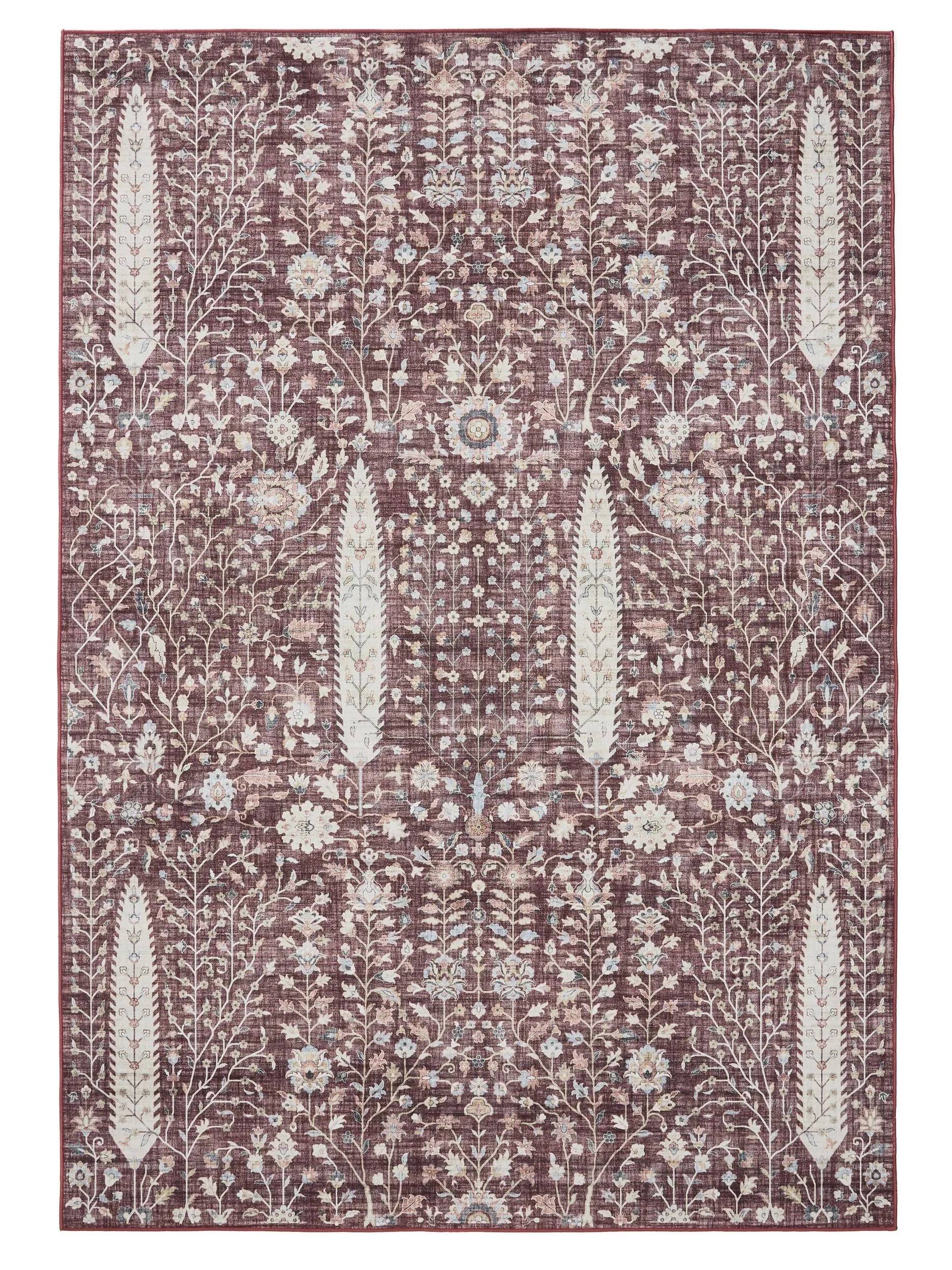 ATLAS Vaskbart Tæppe - Rektangulær / 240x340 cm / Rød