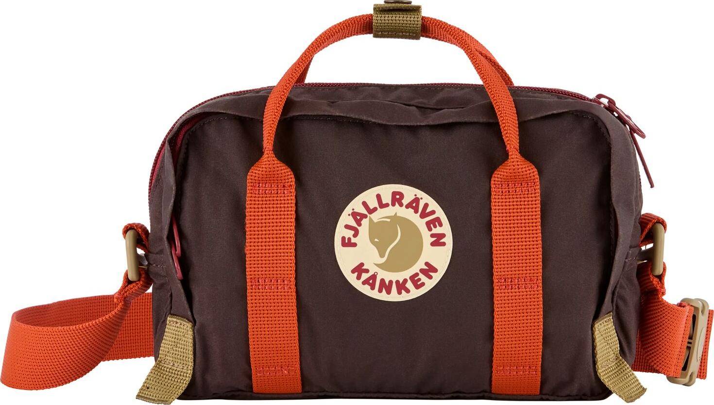Fjällräven Kånken Koncept Crossbody Black Oak/Rowan Red, OneSize