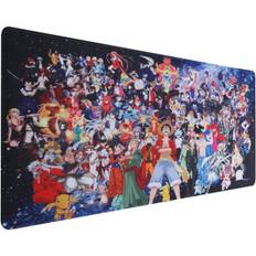 Gaming musemåtte, 900 x 400 mm stor musemåtte, Anime musemåtte, XXL musemåtte, Kontorbordsmåtte i stor størrelse, Personligt design(UK02 x mix)