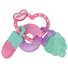 Nuby Icy Bite Sweets Bitring, Pink/Turqoise/Purple