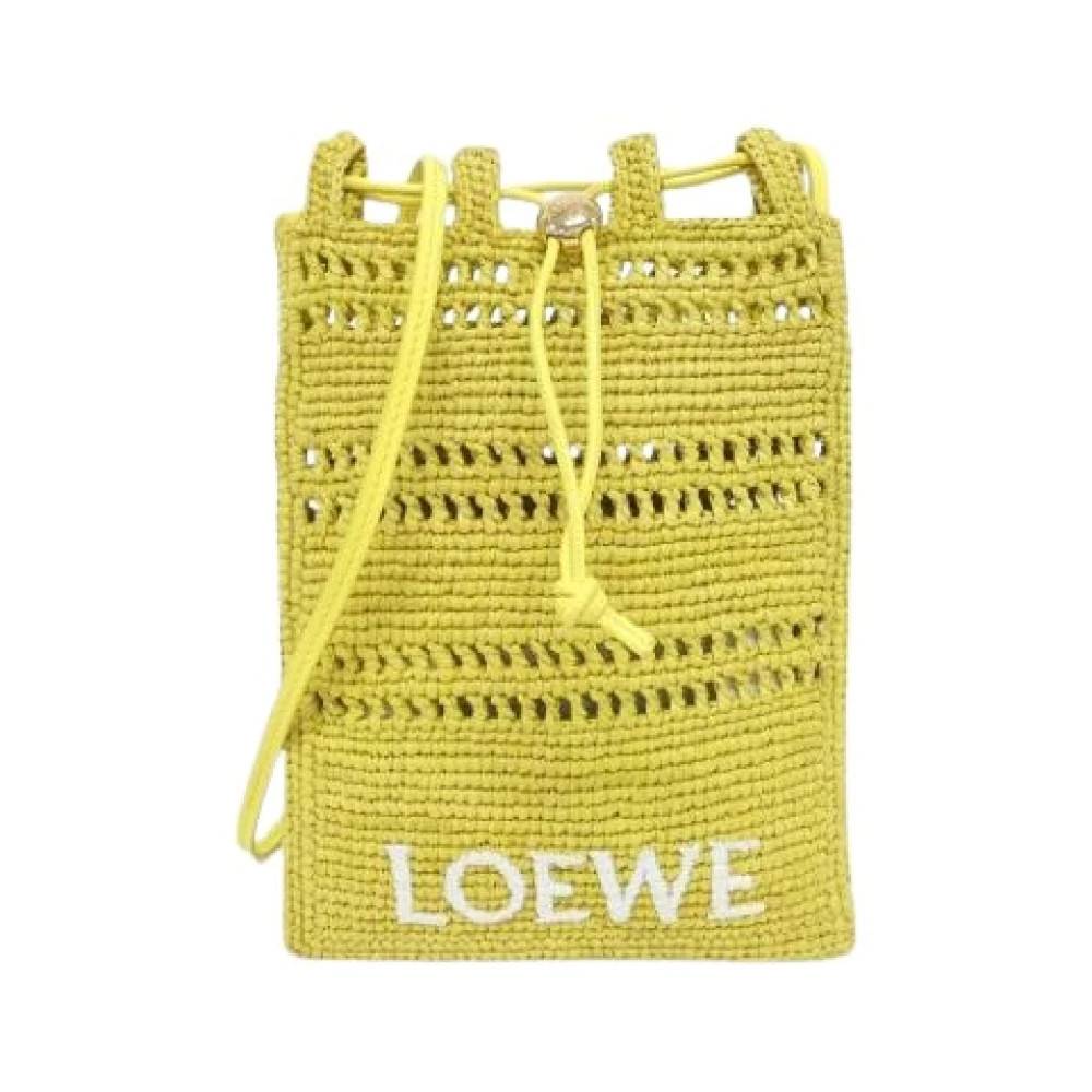 Loewe Pre-owned Pre-owned Skuldertaske - Vintage - Dame - Gul - ONE SIZE - Uld
