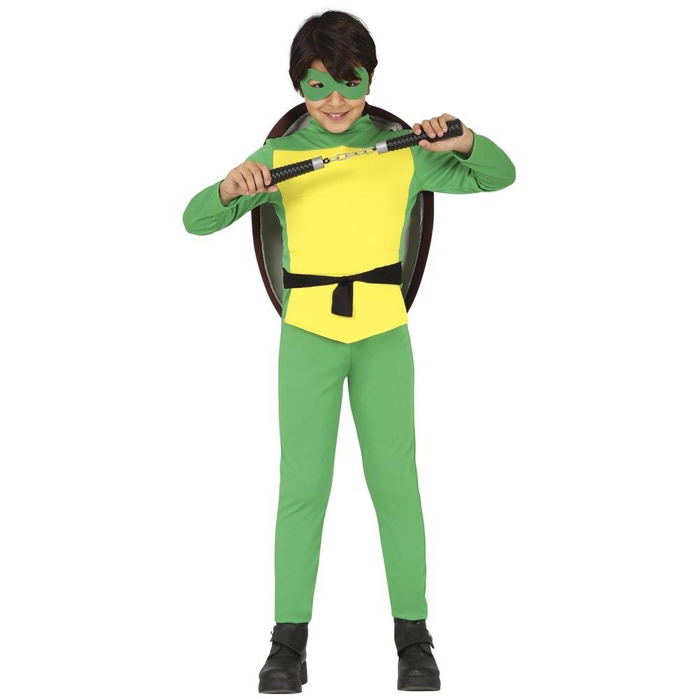 Ninja Skildpadde Børnekostume Grøn