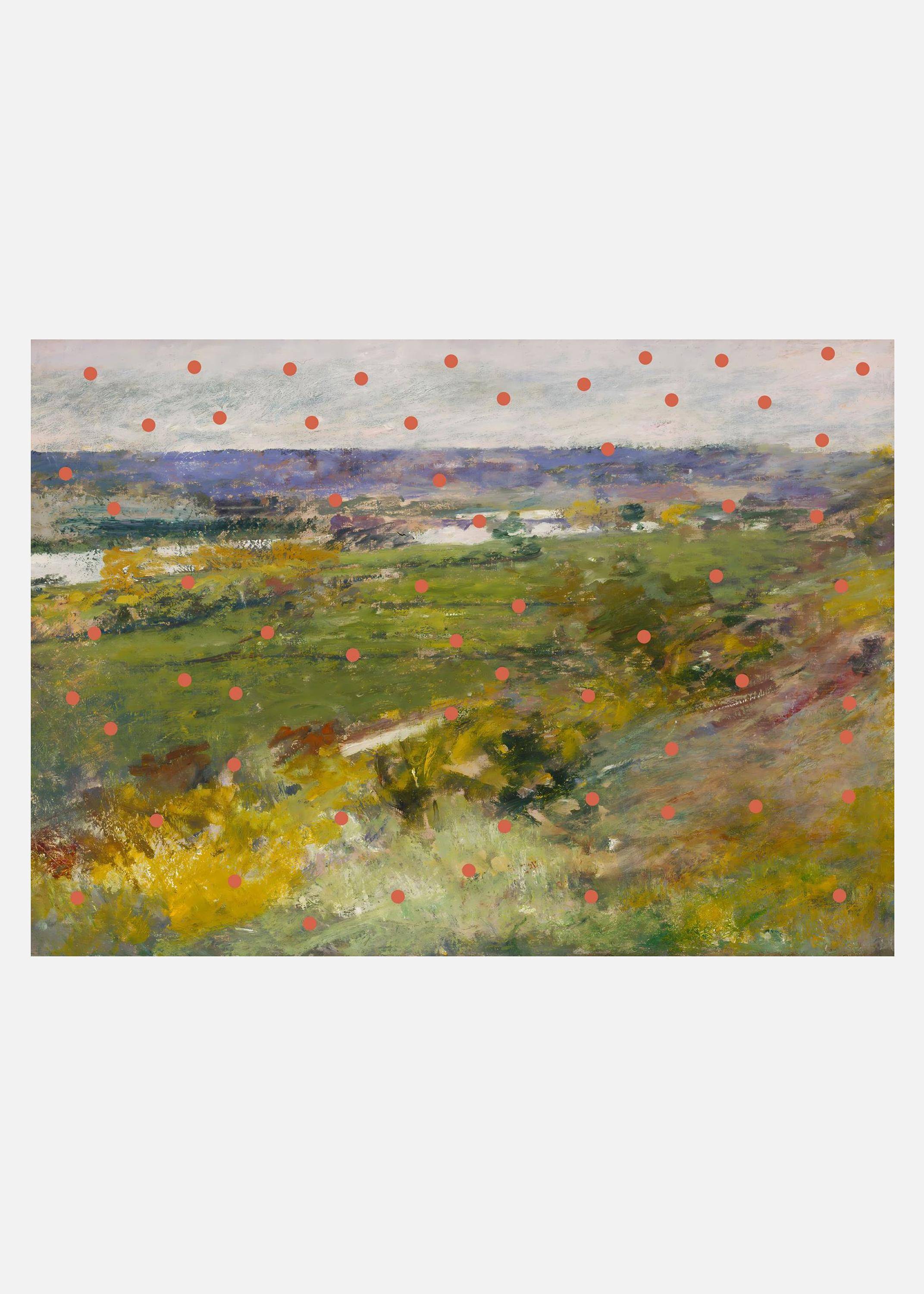 Landscape And Dots Canvastavla (30x40 cm)