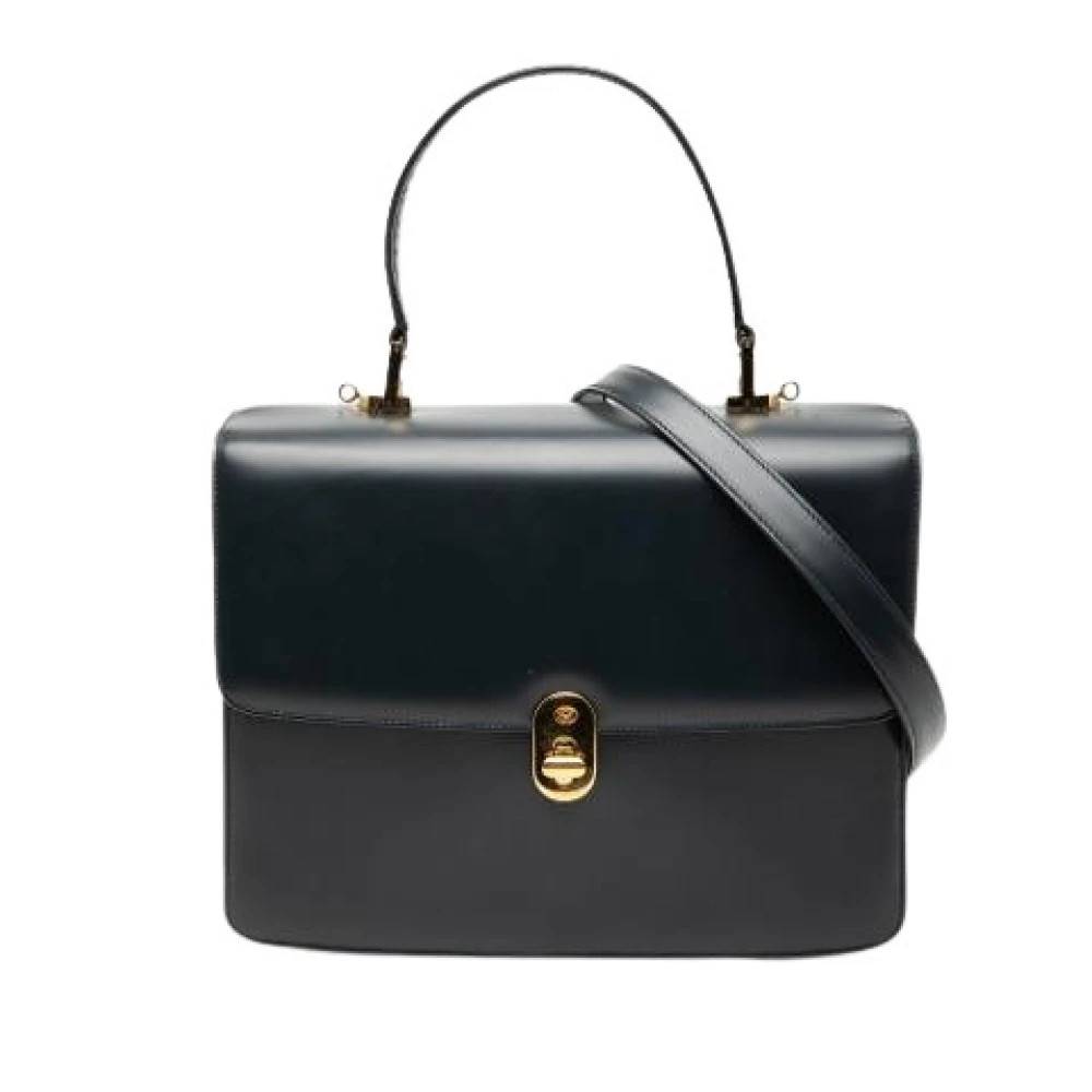 Gucci Vintage Pre-owned Vintage Satchel - Vintage - Dame - Blå - ONE SIZE - Læder