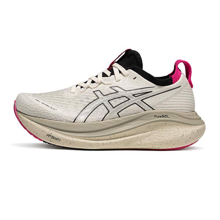 ASICS GEL Nimbus 27 Rebound Low top GEL Sports Running Shoes Women's White Silver Gray Sneakers 1012B872-100 39