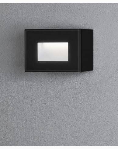 Chieri vägglykta 4W LED rektangulär svart