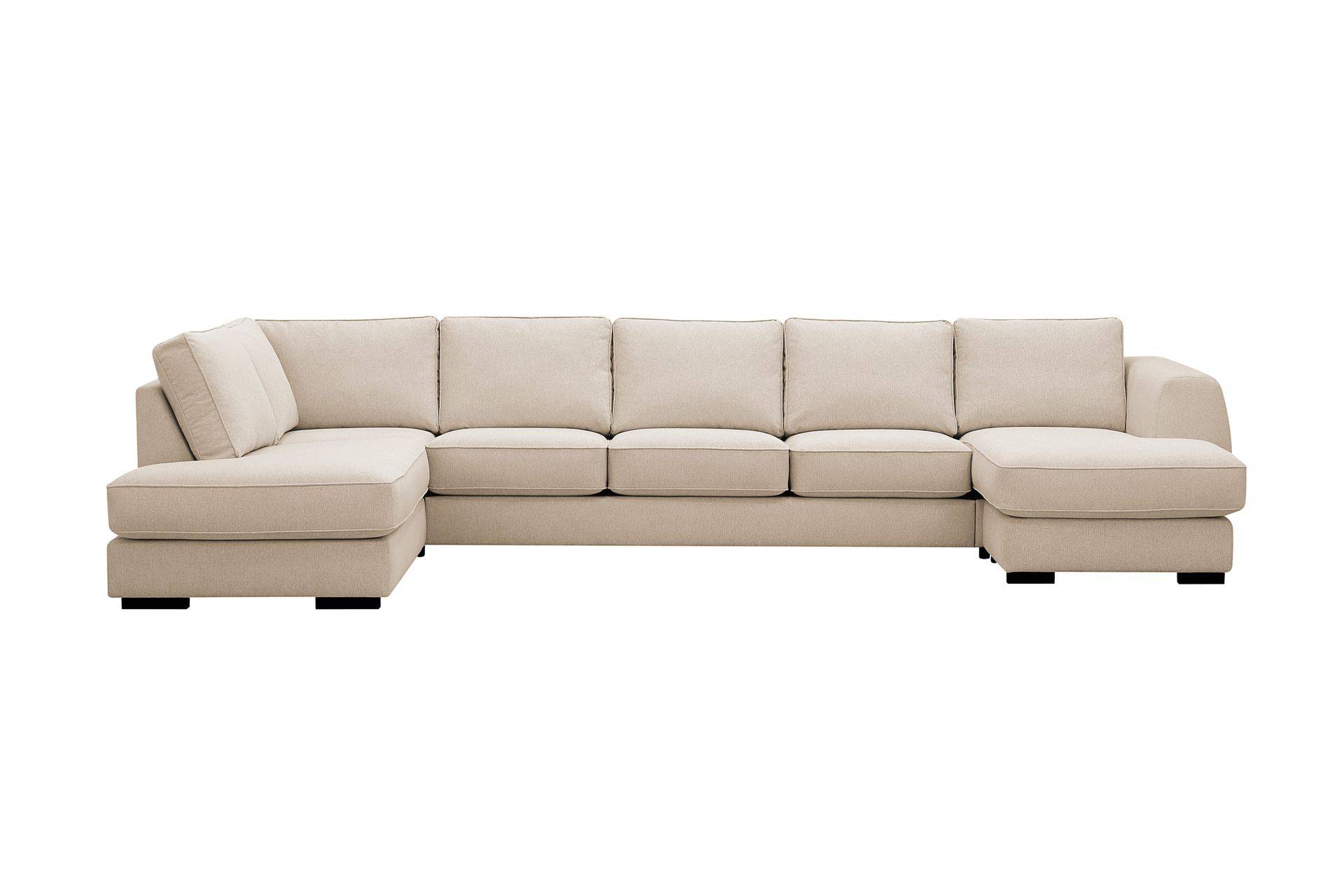 Scandinavian Choice Optus 6-sits U-soffa med Divan och schäslong höger - Beige Tyg