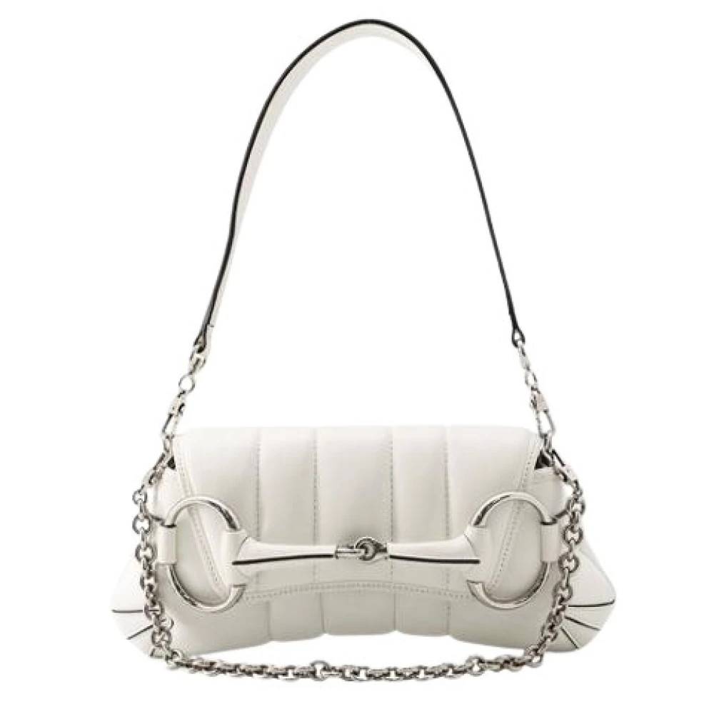 Gucci Vintage Pre-owned Horsebit Håndtaske - Vintage - Dame - Hvid - ONE SIZE - Uld
