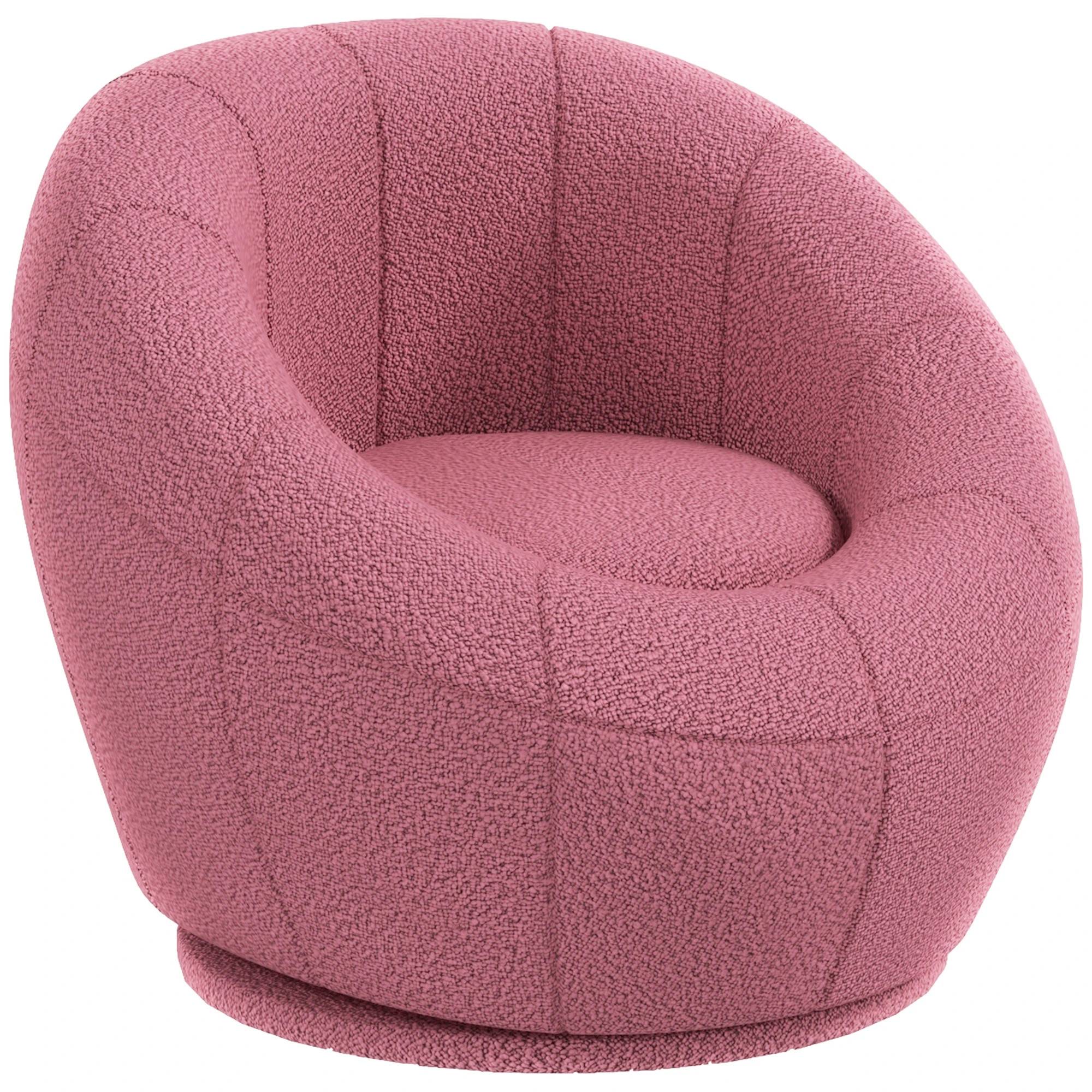 Barnfåtölj teddy fleece rosa
