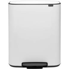 Brabantia Bo pedalspand 2-rums 2x30 liter hvid