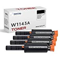 SMARTOMI 143A W1143AD kompatibla tonerkassetter HP 143A W1143AD W1143AD för HP Neverstop Laser MFP 1202w 1202nw 1202 1201n 1201 1001nw 1001 (med chip, 4 x svart)