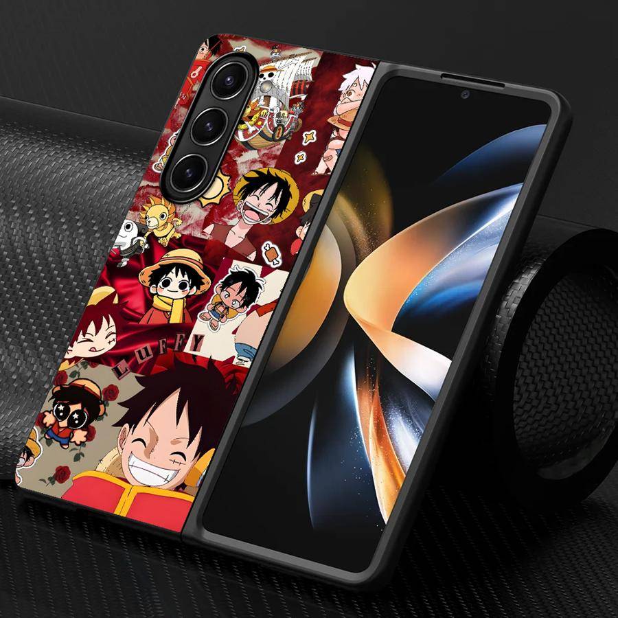 Hårt telefonskal för Samsung Galaxy ZFold6 ZFold7 ZFold5 Z Fold 7 6 5 4 3 ZFold3 ZFold4 One Piece Monkey D. Luffy