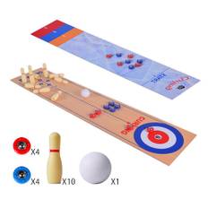 3 in 1 Table Curling Game Bowling Shuffleboard Table Set Family Games for Home Party Gift For