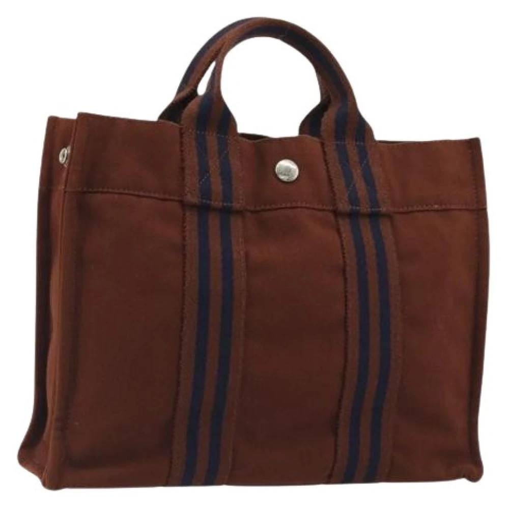 Hermès Vintage Pre-owned Canvas Tote Bag - Vintage - Dame - Brun - ONE SIZE - Tyl