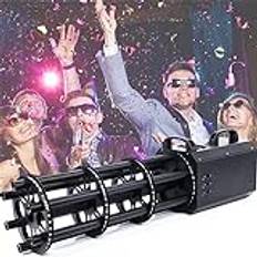 Electric Confetti Machine, Handheld Confetti Gun, Electronic Gatling Confetti Cannon, Led Nightclub Atmosphere Prop Gun, 8-10m Jet Distance