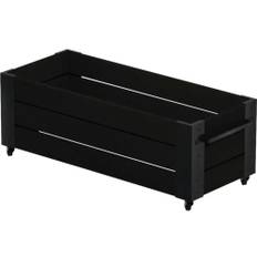 Blomlåda PLUS Cubic Flower Boxes med hjul 120x50x45cm svart