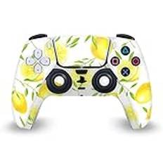 Head Case Designs Officiellt Licensierade Katerina Kirilova Citroner mönster Vinyl Klistermärke Hud Dekal Täcka Kompatibel Med Sony PlayStation 5 PS5 DualSense Controller