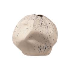 Completedworks Object 16 Large White Vase in Matte with Blue Splashes