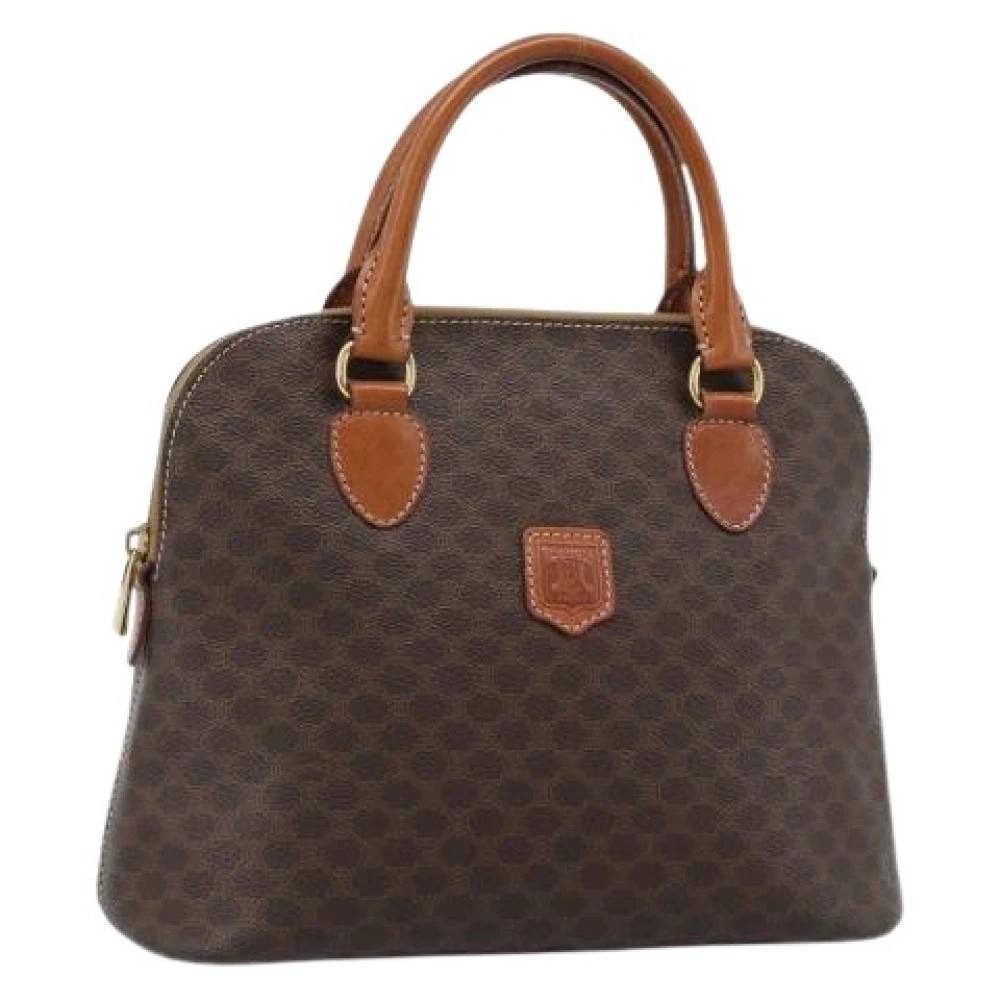 Celine Vintage Pre-owned Macadam Canvas Håndtaske - Vintage - Dame - Brun - ONE SIZE - Uld