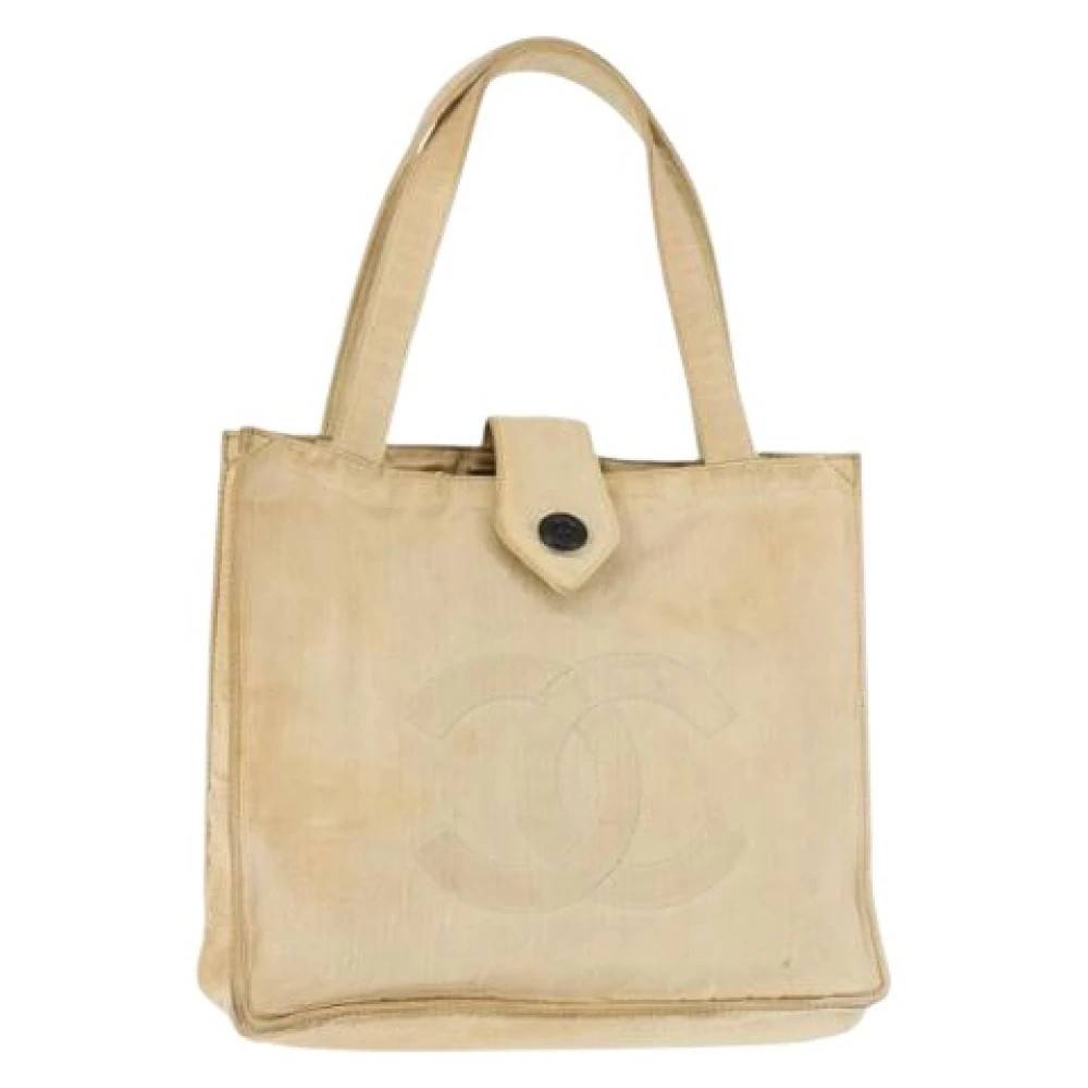 Chanel Vintage Pre-owned Nylon Tote Bag - Vintage - Dame - Beige - ONE SIZE - Nylon