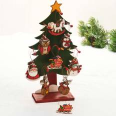 Träfigur för julgran - Släde