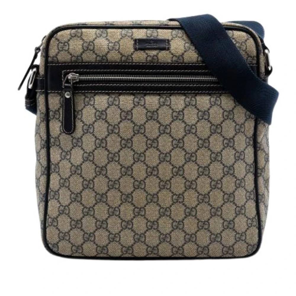 Gucci Vintage Pre-owned Canvas Crossbody Bag - Vintage - Dame - Beige - ONE SIZE - Uld