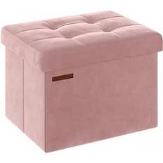 Pall med Förvaring Sammet Rosa 31 x 41 x 31 cm