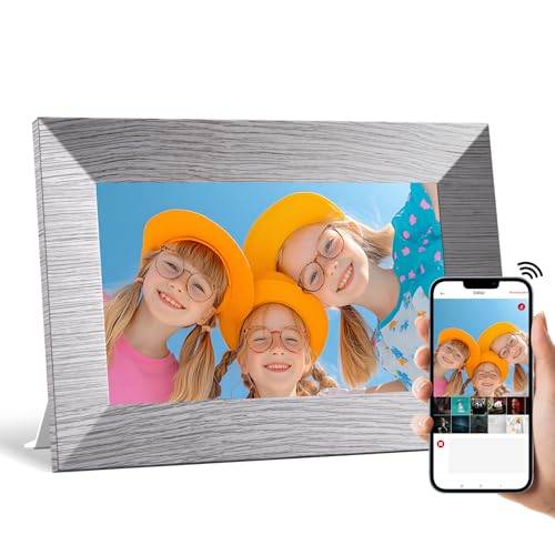 BWJBSW WiFi Digital Photo Frame, 7-inch, 1024x600 Resolution, Touchscreen, 32GB Internal Storage, 64GB SD Card Expandable, Auto Rotation, Remote Trans