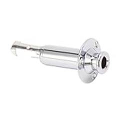 6.35mm Guitar Output Jack Socket, Metal Construction Endpin Pickup Jack Socket för Akustiska Elektriska Gitarrer, med Stark Kompatibilitet, Kompakt och Praktisk, Gjord Av Utmärkt
