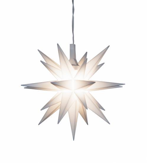 Herrnhuter stjerne - 8cm - Hvid
