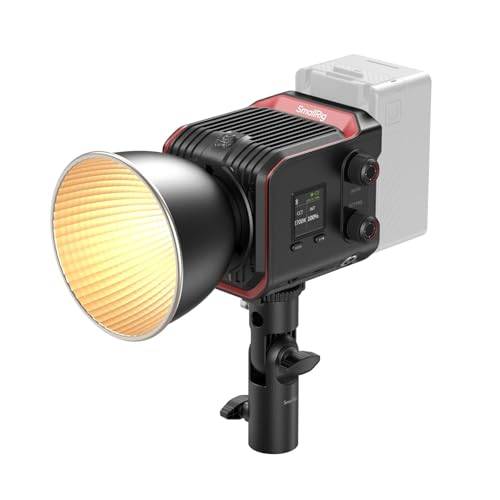 SMALLRIG RC 100B COB Video Light, tvåfärgad videolampa 2700K-6500K, snabbladdning med typ-C PD, inbyggd batteriplatta, Light med appkontroll för fotografering och fotostudio, standardversion - 4893
