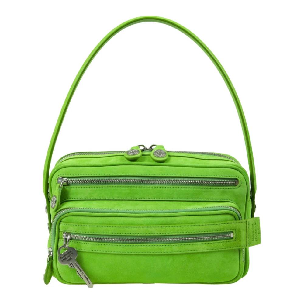 Acne Studios Camero Party Skuldertaske - Tasker - Dame - Grøn - ONE SIZE - Uld