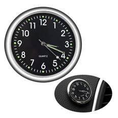 Analog Ur Sort & sølv - Unikt & Stilfuldt - Selvklæbende Dia. Ø40 mm - Hurtig levering