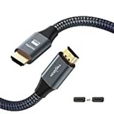 Twozoh 4K HDMI-Kabel 3M, höghastighets HDMI 2.0-kabel, stöder HDR, 3D, ljud, Ethernet för TV, Xbox, PS4, PS3, PC, Monitor