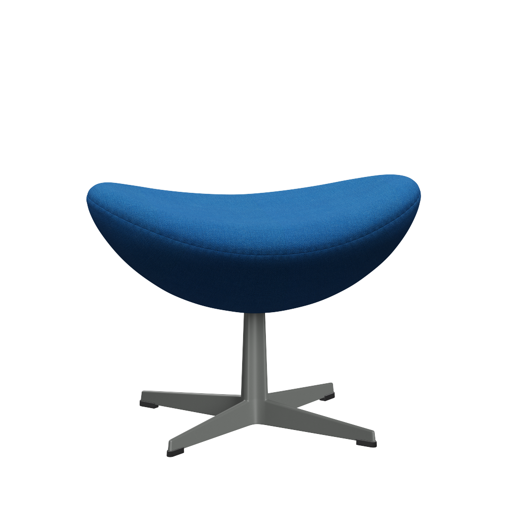 3127 Fodskammel til Ægget, stel i silver grey af Arne Jacobsen Hallingdal - 723 Light Blue - Jacobsen Plus