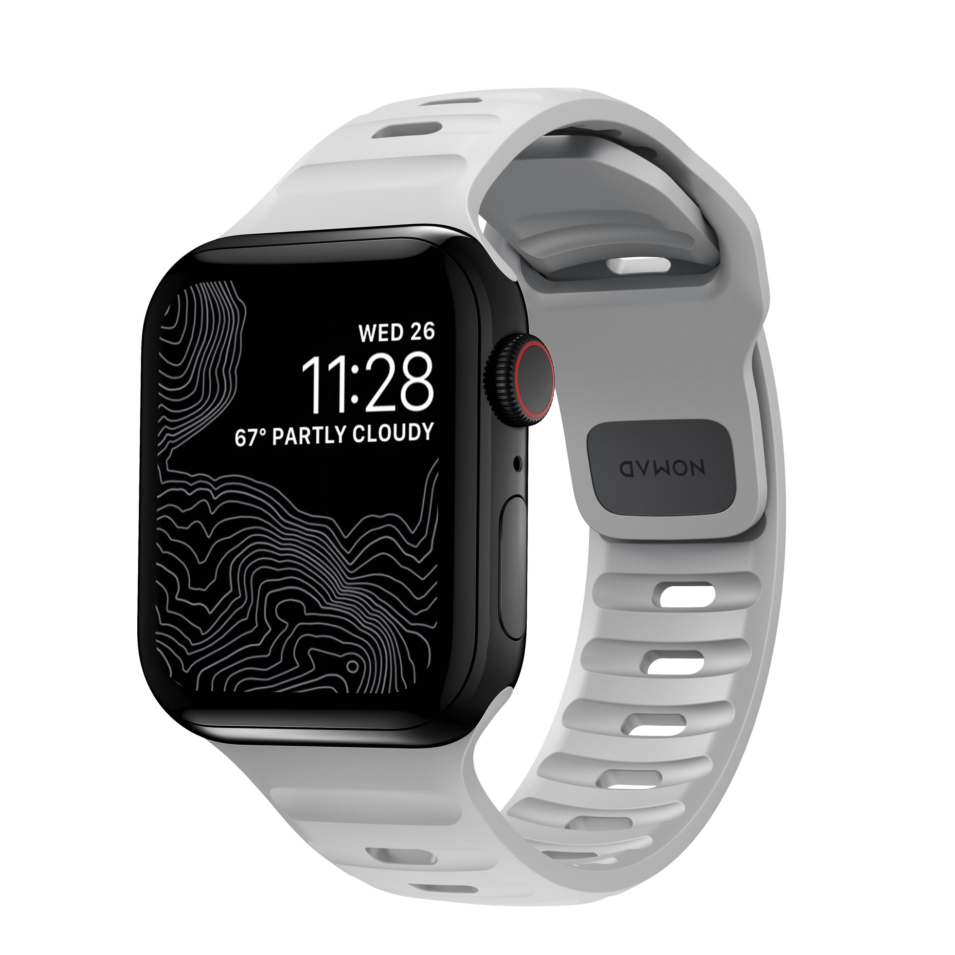 Nomad Apple Watch SE 44mm Sport Band Lunar Gray