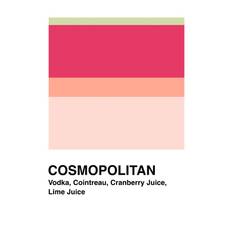 Graphic Cosmopolitan Plakat (21x30 cm) - Vin og cocktails plakater