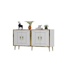 Virdel Konsollbord 150 cm - Guld/Vit Hallbord Vit,Gul