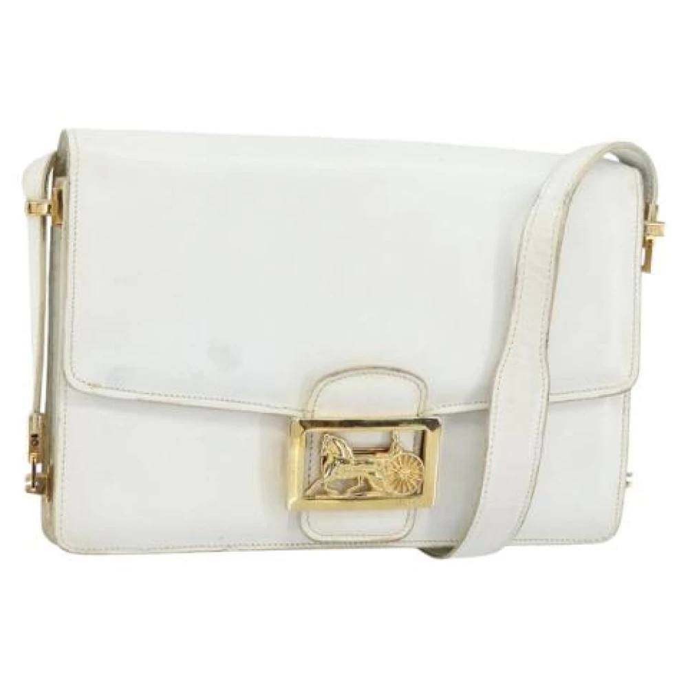 Celine Vintage Pre-owned Læder Skuldertaske - Vintage - Dame - Hvid - ONE SIZE - Uld