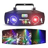 Discolicht partyljus, LED RGB ljus DJ projektor musikstyrd DJ discolampa, DMX effektstrålkastare för KTV familjesammankomster bröllop födelsedag halloween adventskalender