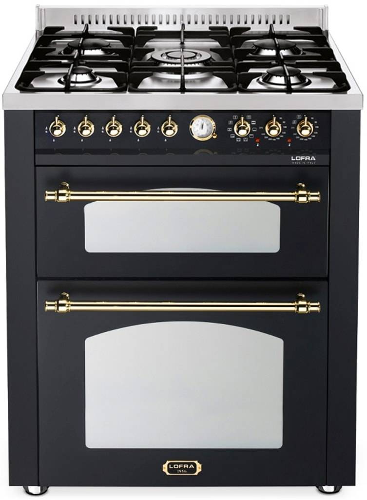 Lofra, Spis - Dolce Vita 70 cm (2 ugnar) (Svart/Mässing) Gas