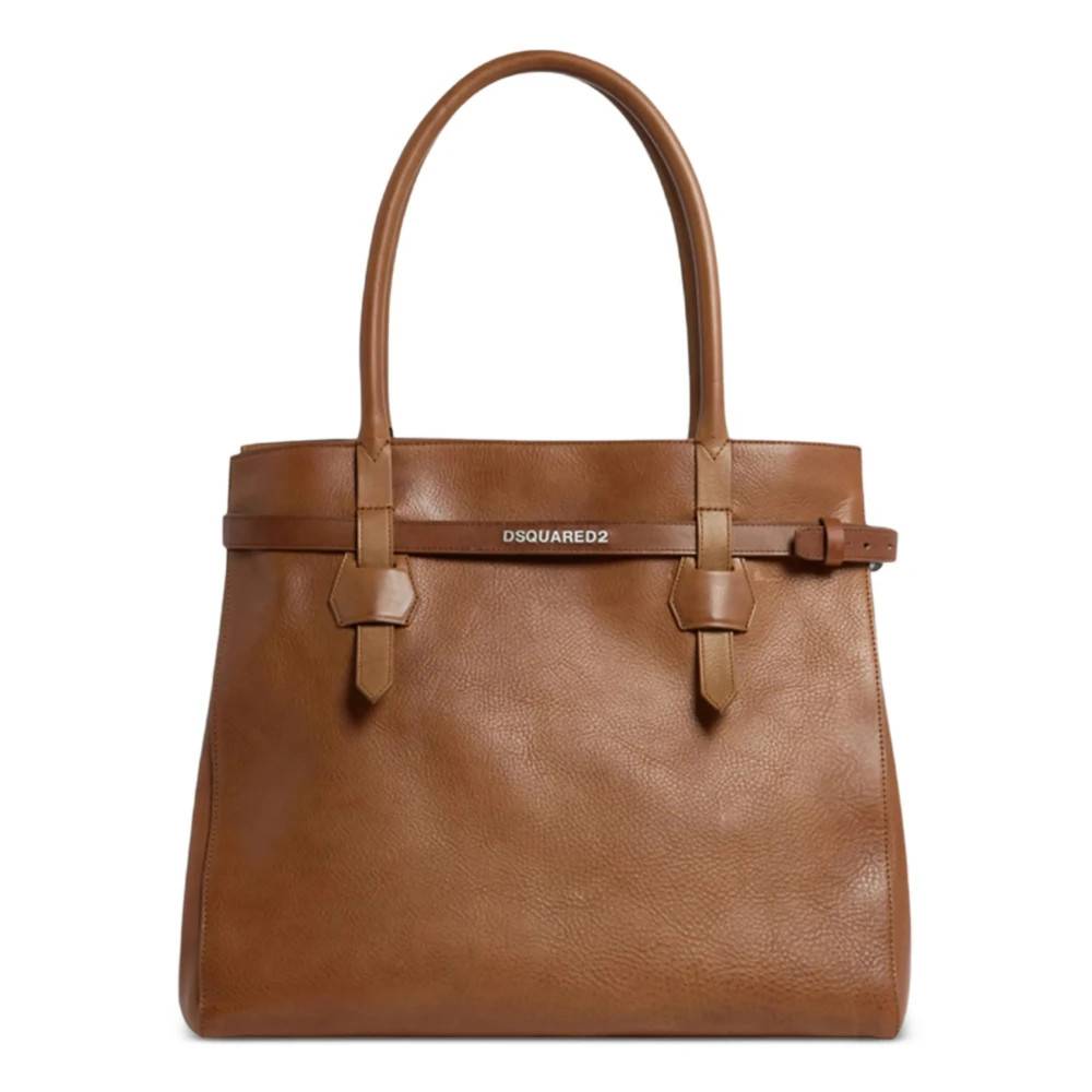 Dsquared2 Twin Shopping Bag - Tasker - Dame - Brun - ONE SIZE - Bomuld