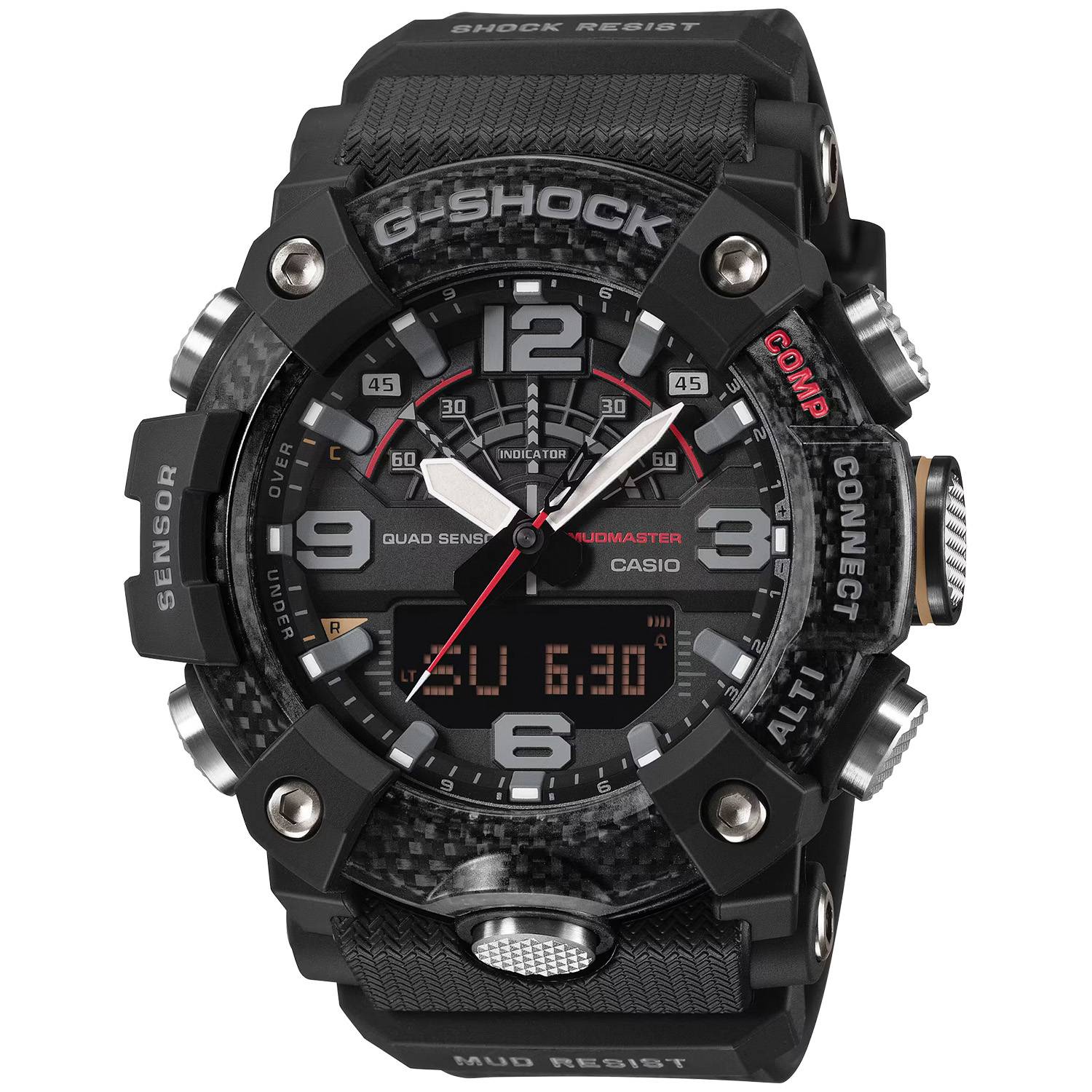 Casio G-Shock Mudmaster GG-B100X-1AER - Quartz - 51 mm - Analogt - Herr - Mineralglas - Svart (51 mm)