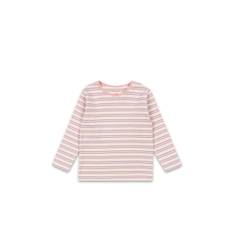 Konges Sløjd GOTS Ella T-shirt Med Lange Ærmer Lolly Stripe  Lolly Stripe 2 Y  Lyserød  2 år  kvinde