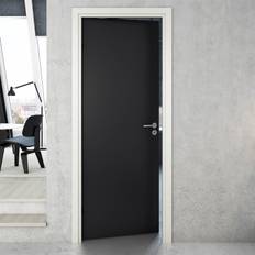 Sort Glat kompakt/Massiv dør M8x21 med skjulte hængsler - Safco Doors