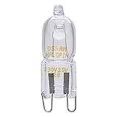 Osram Halopin ugn (230 V, 25 W, G9 halogen, pennform, för Bosch, Neff, Siemens, delonghi, ocean, fagor, för ugnar och mikrovågsugnar, lämplig för höga temperaturer)
