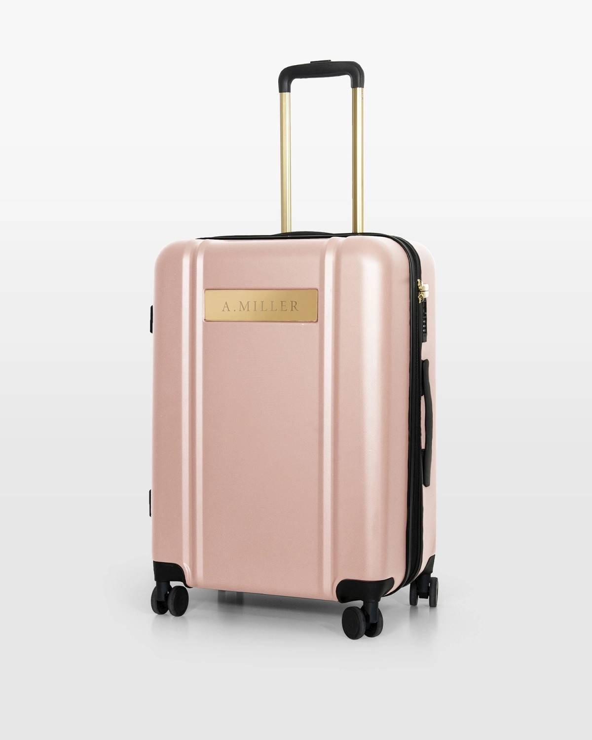 Travel Suitcase med navn Pink