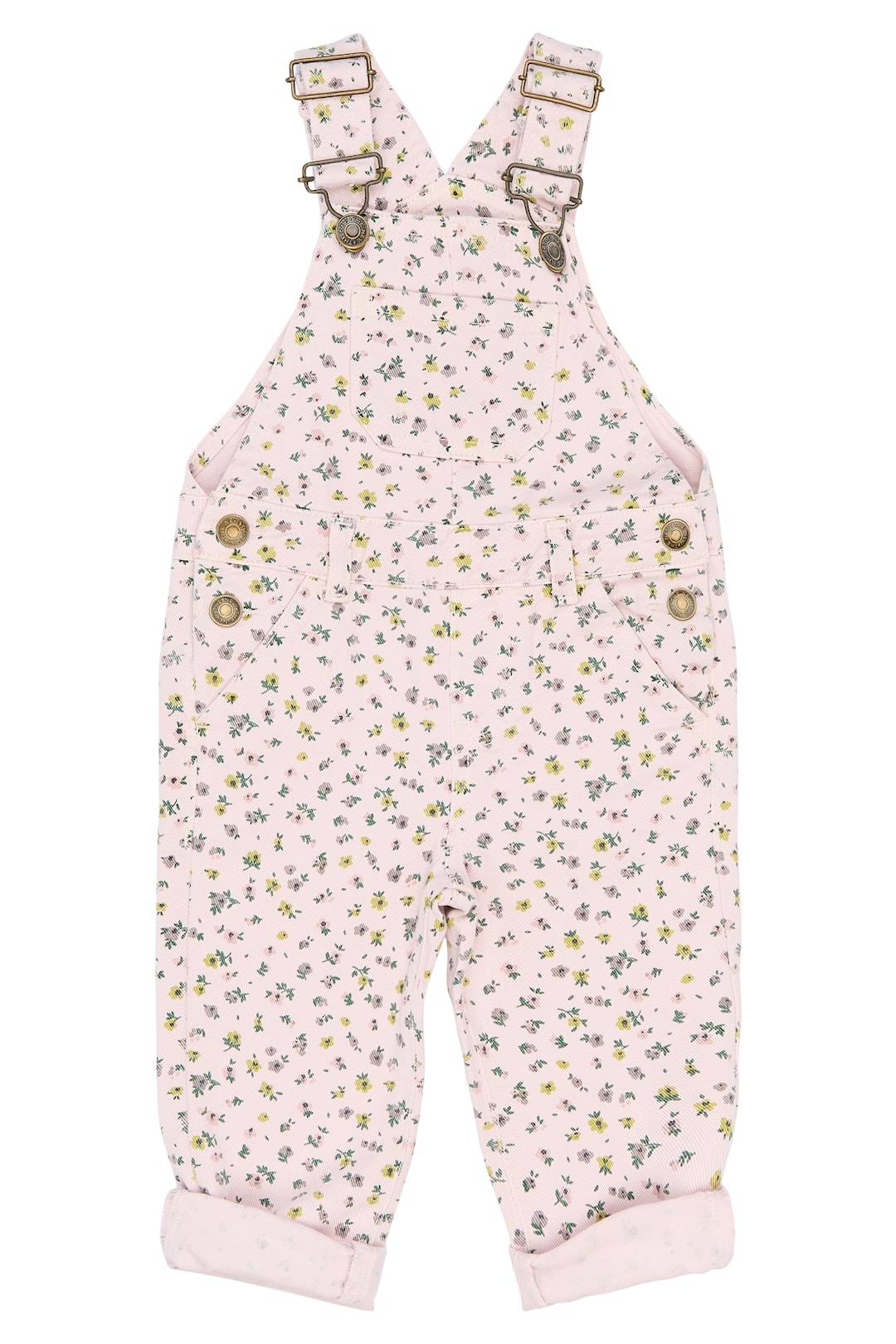 The New Siblings Sif Dungarees I Denim Light Lilac Aop Light Lilac AOP-98 cm Lilla 98 cm Piger