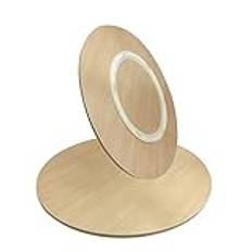Stor snurrbricka i trä, Lazy Lazy Susan, snurrbord, organiseringsbricka, 61 cm/71 cm/81 cm (24 tum)/32 tum) svängbar serveringsdisplay i trä, rund bordsservis, serveringstallrik, smidig rotation, Q